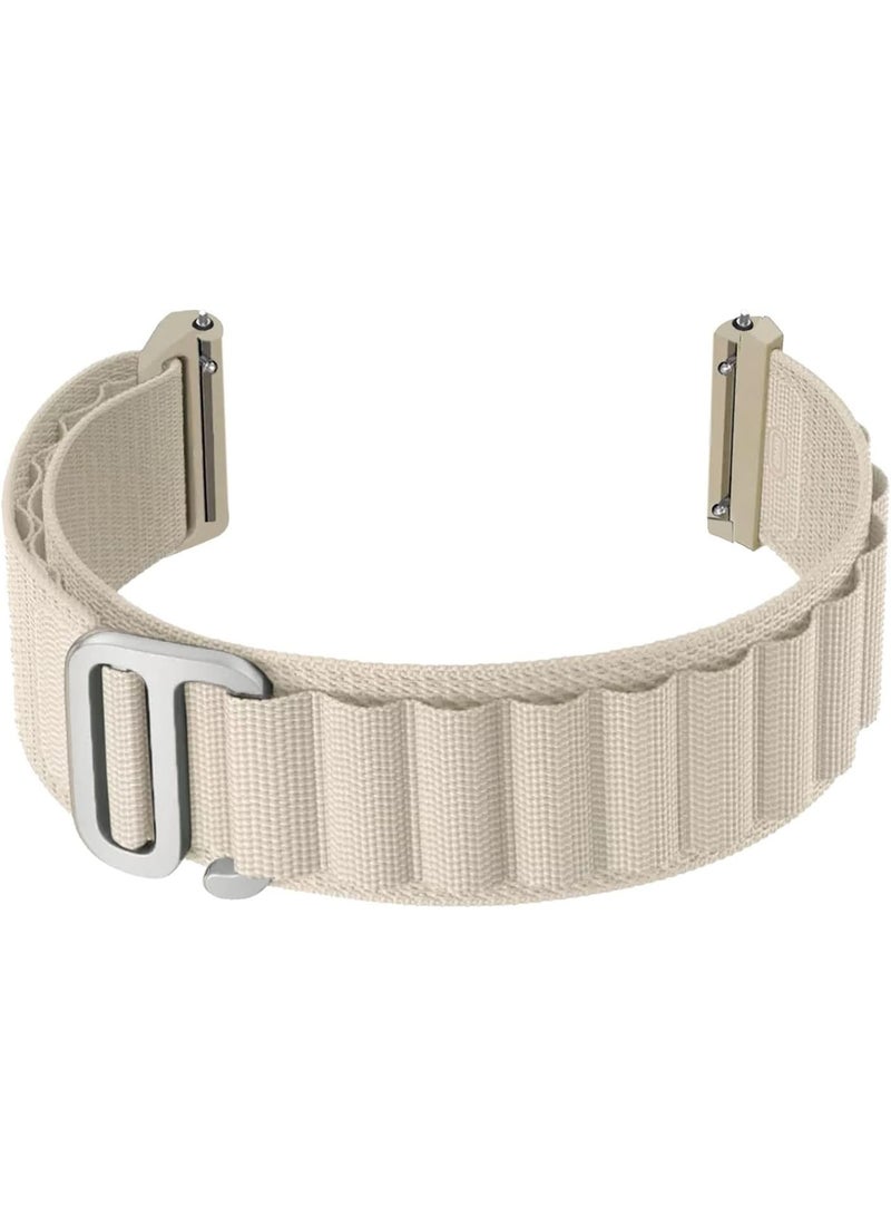 Nylon Loop Watch Band, 42/44/45/49mm, Compatible with CMF by Nothing Watch Pro Smartwatch, Sport Hook Band, Beige - Image 3